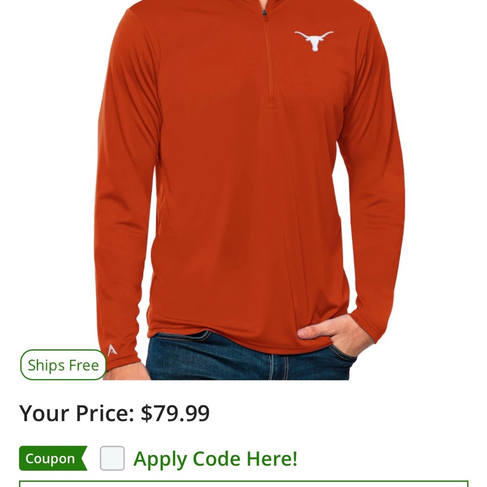 Antigua UT longhorns logo Pullover